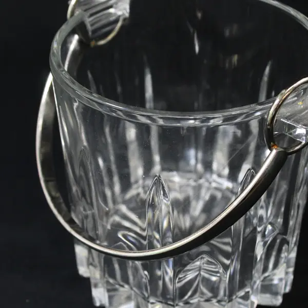 Circle Crystal Beekman Place Ice Bucket