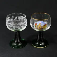 Lot of 2 Cristal D'Arques Roemer Wine Glasses 4.25"