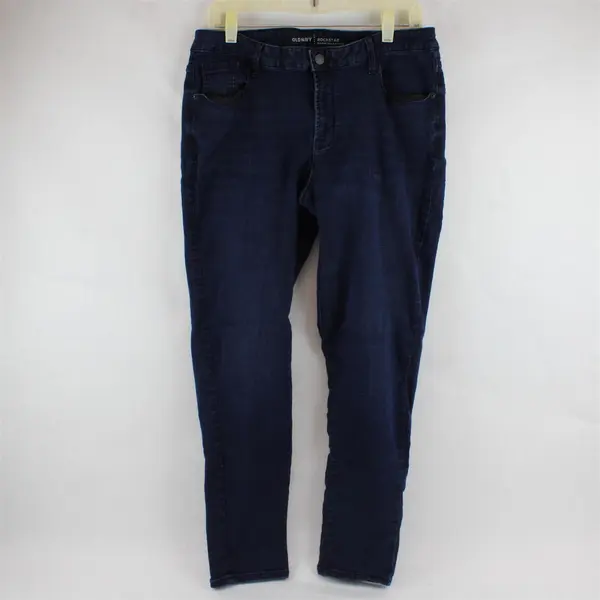 Old Navy Women's 34x28 Dark Wash Mid-Rise Rockstar Skinny Denim Jeans