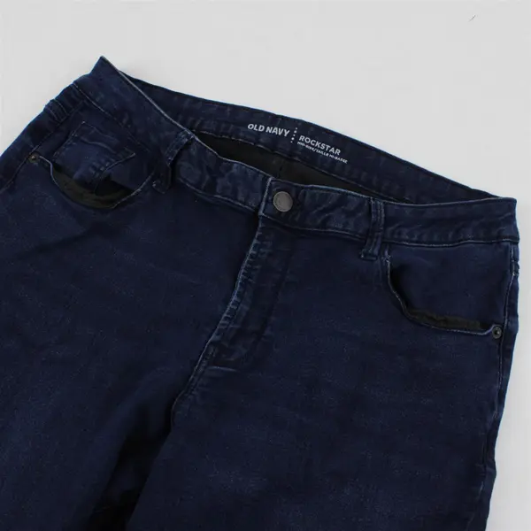 Old Navy Women's 34x28 Dark Wash Mid-Rise Rockstar Skinny Denim Jeans