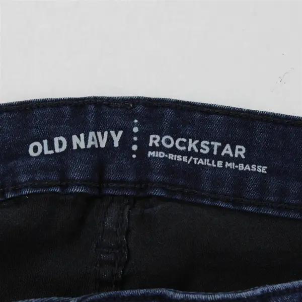 Old Navy Women's 34x28 Dark Wash Mid-Rise Rockstar Skinny Denim Jeans