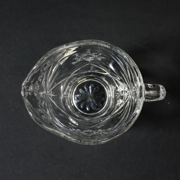 Vintage Anchor Hocking Early American Prescut Glass Star Creamer 