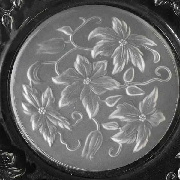  Set of 2 Princess House Fantasia Luncheon Plates Frosted Center 8"