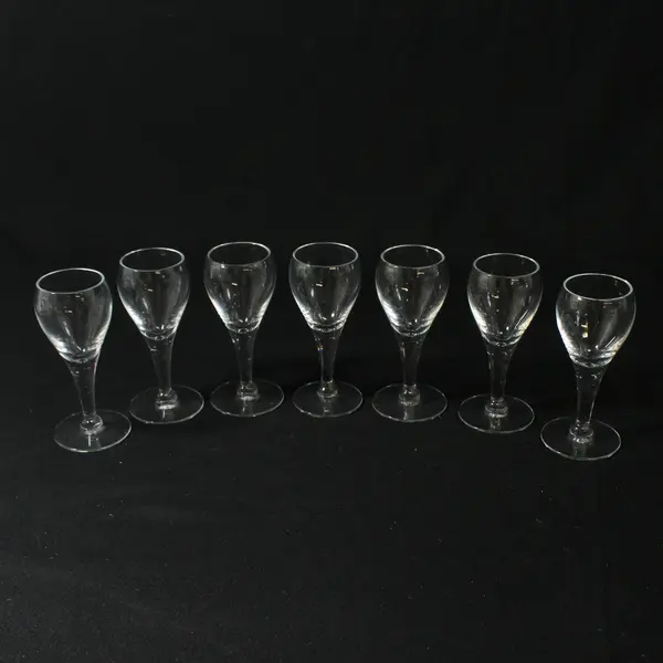 Set of 7 Luigi Bormioli Michelangelo Stemmed Liqueur Cordial Glasses 3.75"