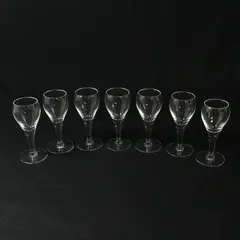 Set of 7 Luigi Bormioli Michelangelo Stemmed Liqueur Cordial Glasses 3.75"