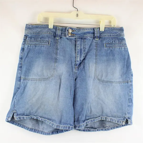 Faded Glory Women's Size 16W Medium Wash Modern Denim Shorts