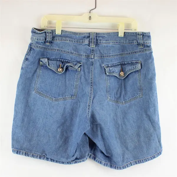 Faded Glory Women's Size 16W Medium Wash Modern Denim Shorts