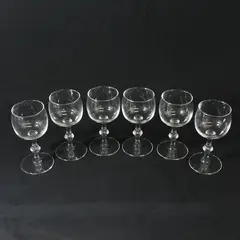 Set Of 6 Vintage Libbey Georgian Clear Rhine Wine Glasses 4-7/8” 