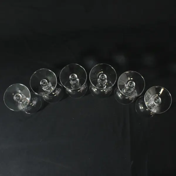 Set Of 6 Vintage Libbey Georgian Clear Rhine Wine Glasses 4-7/8” 