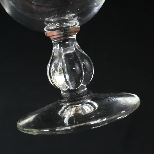 3 Vtg Libbey Clear Glass Liquor Cocktail Glasses 4 7/8 Inch Ribbed Bulb Stem