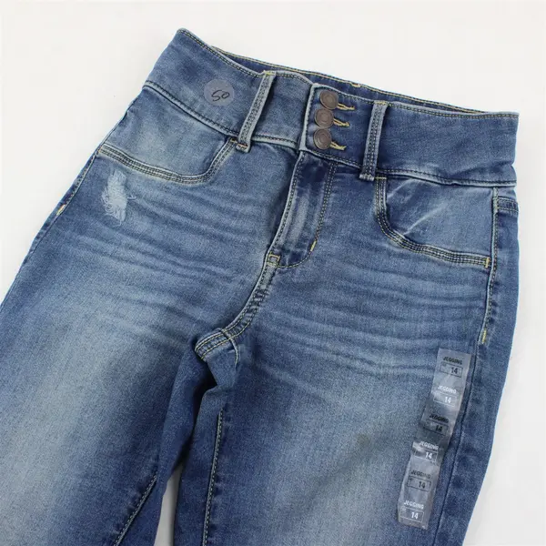 Sonoma Goods For Life Junior's 14 (26x28) Distressed Denim Jeggings New
