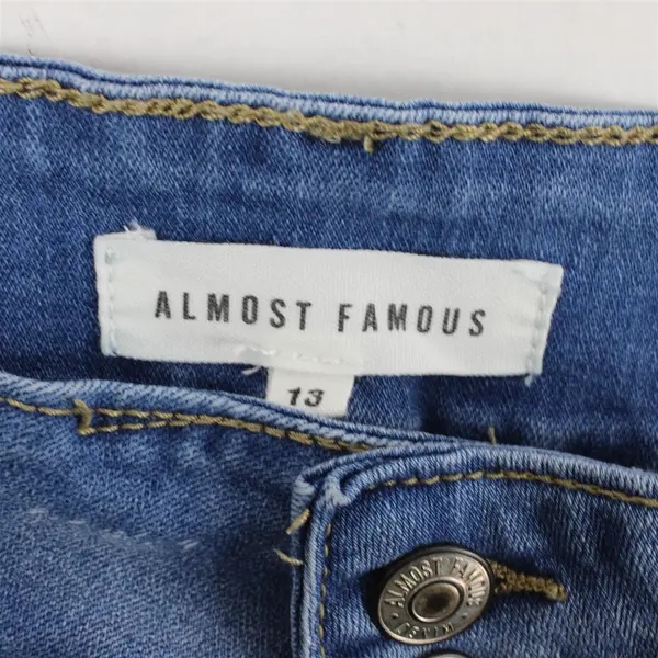 Almost Famous Juniors Size 13 Light Wash Distressed Denim Skinny Jeans