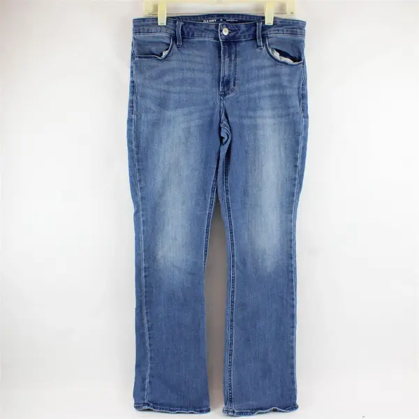 Old Navy Women's Size 10 Medium Wash Mid-Rise Wow Boot-Cut Denim Jeans