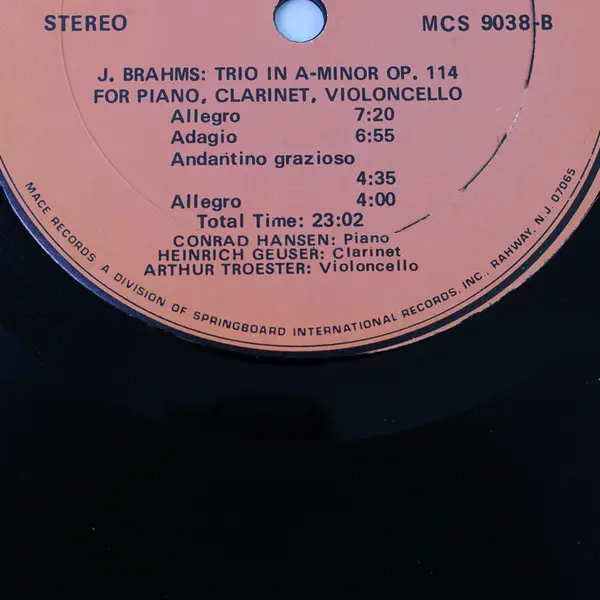 Ludwig Van Beethoven & Johannes Brahms 12" Vinyl Record