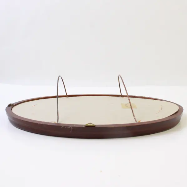 Dried Flowers Oval-Shaped Wooden Framed Wall Hanging 7.4"x9.8", Kunsthandwerk 