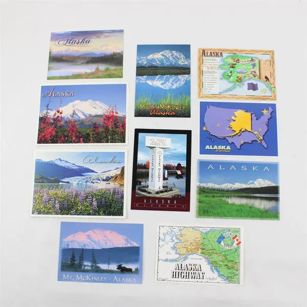 Lot of 10 Alaska USA Topographical Postcards UNPOSTED