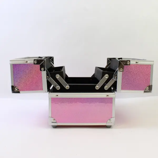 Caboodles Pink Shimmery Shiny Makeup Case Vanity Box