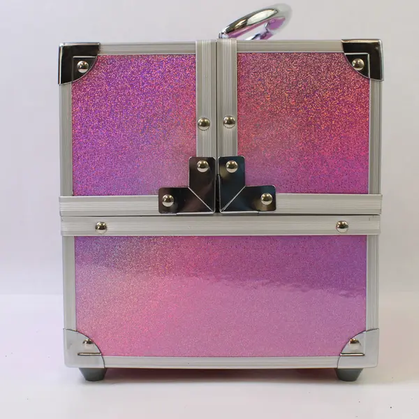 Caboodles Pink Shimmery Shiny Makeup Case Vanity Box