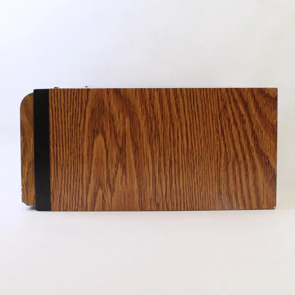 Vintage 2 Drawer VHS Tape Holder Storage Cabinet Faux Wood Holds 18 Tapes