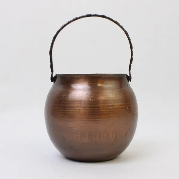 Vintage Hosley Bronze Pumpkin Jack-O-Lantern Tea Light Holder