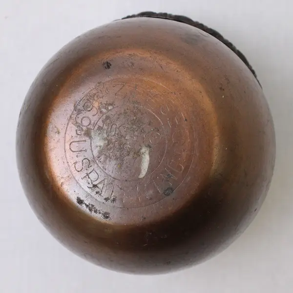 Vintage Hosley Bronze Pumpkin Jack-O-Lantern Tea Light Holder