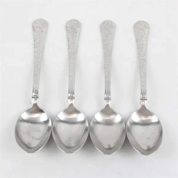 Lot of 4 Yamazaki Tapestry Bouquet Stainless Steel Dinner Spoons 7.5"