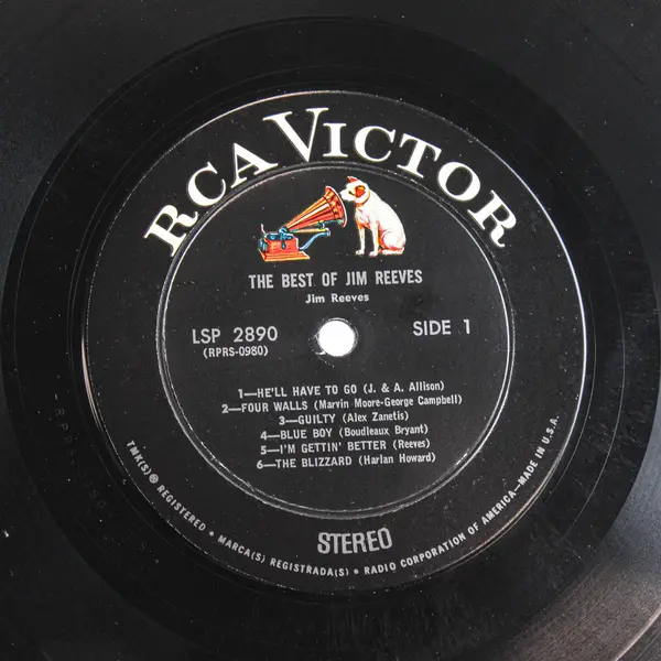 The Best of Jim Reeves 12" Vinyl 1964 Record