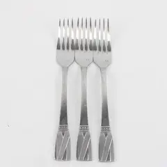 Lot of 3 Cuisinart Elite Discontinued Rannee Stainless Steel 8" Dinner Forks