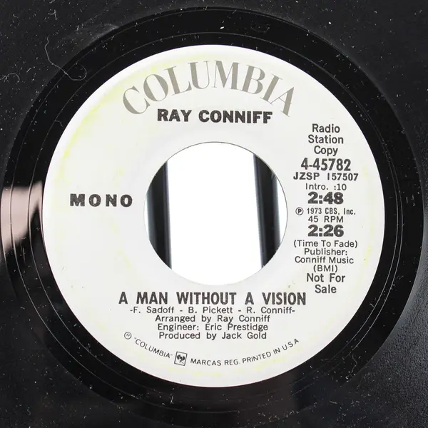  Ray Conniff - Face On The Wind / A Man Without A Vision 7" Vinyl 1973 Record