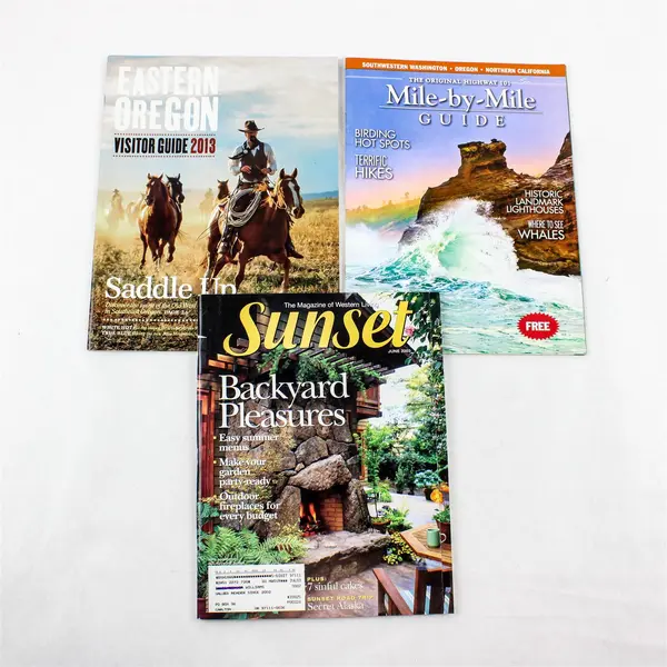 Lot of 3 Magazines: Western Living, Sunset 2003, Highway 101, Eastern OR