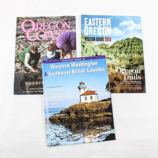 Lot of 3 Pacific Northwest Travel Guides - Oregon Coast, WA/BC, Eastern Oregon