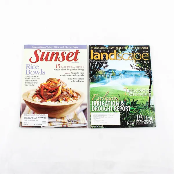 Lot of 2 Magazines - Sunset Mar 2003 & Total Landscape Care Jul 2008