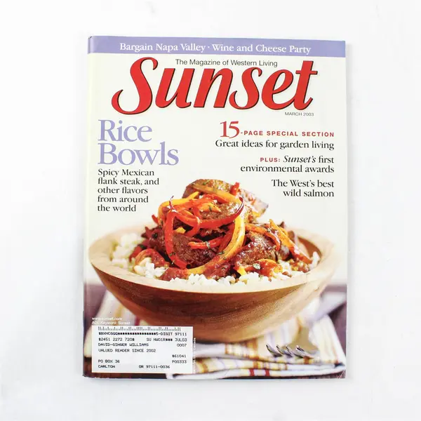 Lot of 2 Magazines - Sunset Mar 2003 & Total Landscape Care Jul 2008