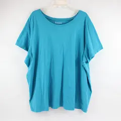 Roaman's Turquoise Blue Short-Sleeved T-Shirt Women's 3X 30/32