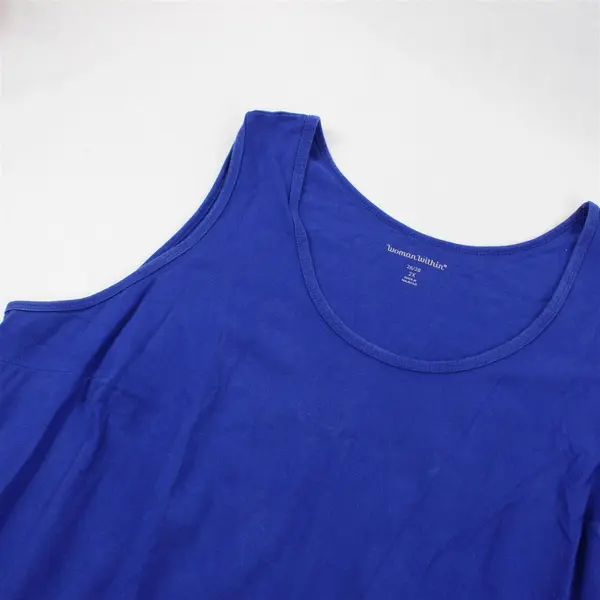 Woman Within Royal Blue Tank Top Women's 2X 26/28