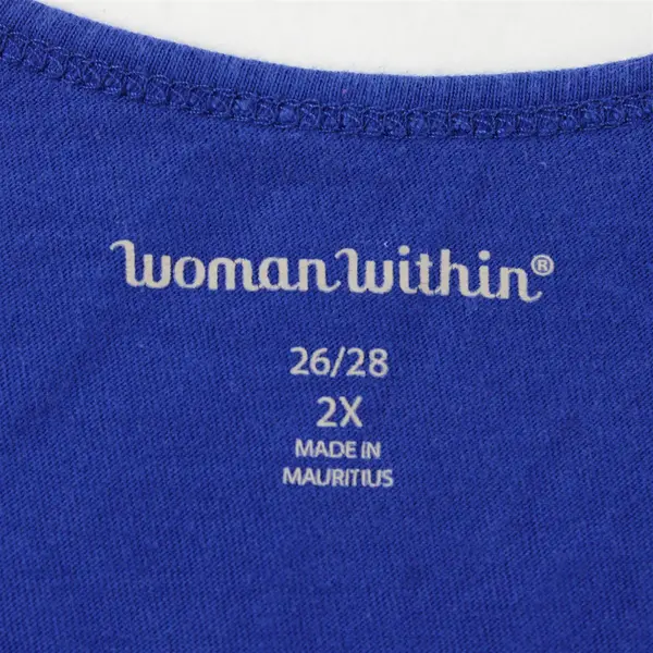 Woman Within Royal Blue Tank Top Women's 2X 26/28