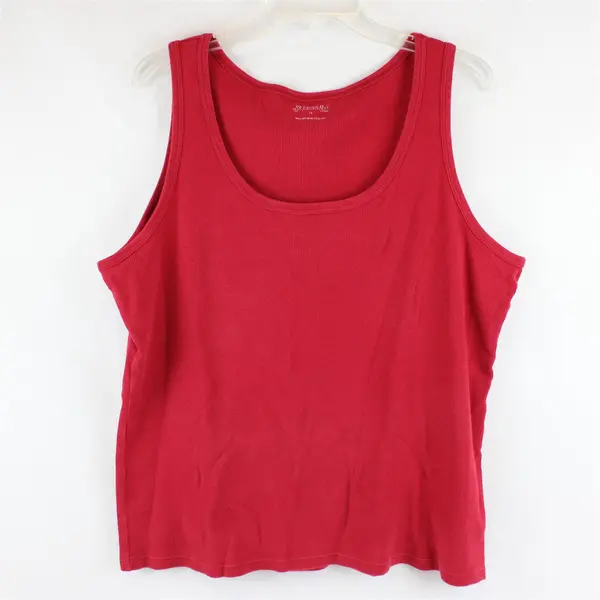 St. John's Bay Red Scoop Neck Tank Top Women's 3X