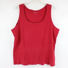 St. John's Bay Red Scoop Neck Tank Top Women's 3X