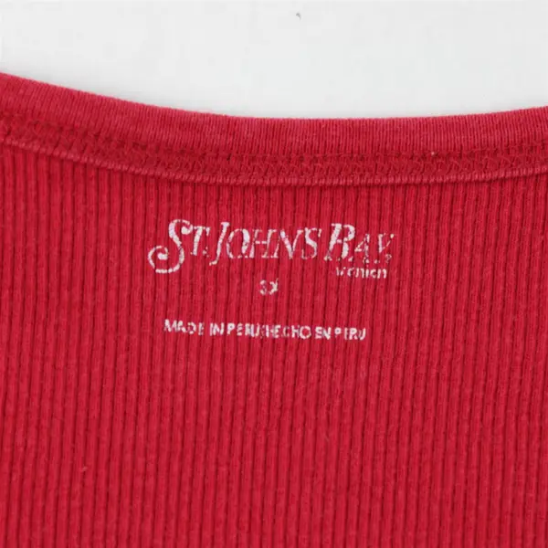 St. John's Bay Red Scoop Neck Tank Top Women's 3X