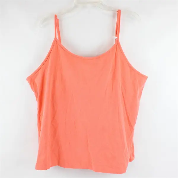Roaman's Coral Orange Spaghetti Strap Tank Top Women's 2X