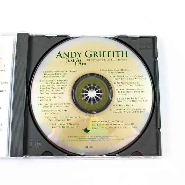 Andy Griffith Just As I Am 30 Favorite Old Time Hymns CD 1997 