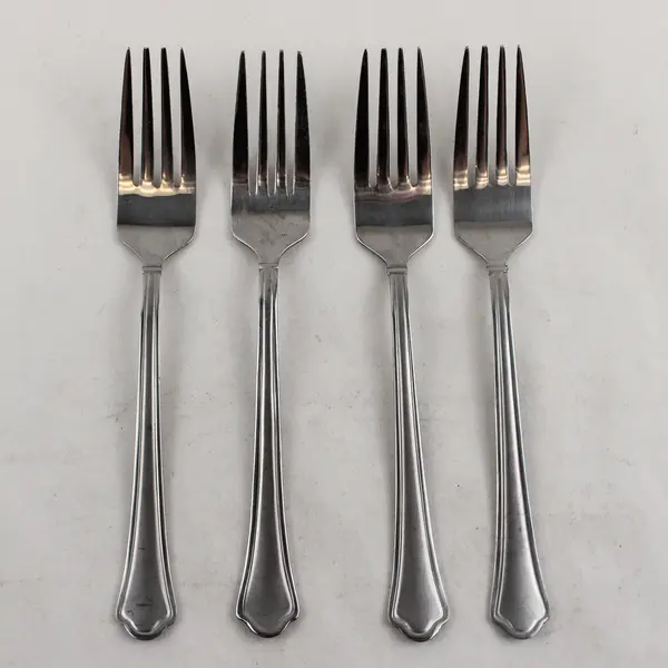 Lot of  4 Pfaltzgraff Capri Frost Stainless Steel Dinner Forks 7.5"