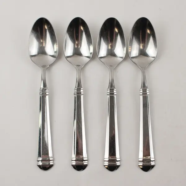 Lot of 4 Pfaltzgraff Hannah Stainless Steel Teaspoons 7"
