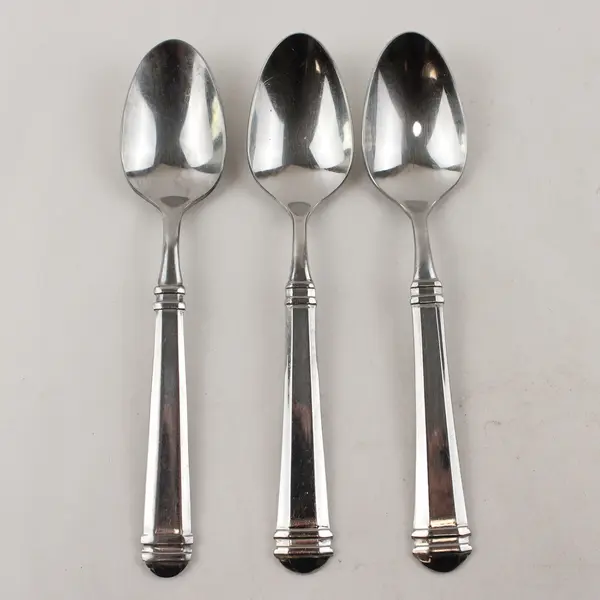 Lot of 3 Pfaltzgraff Hannah Stainless Steel Teaspoons 7"
