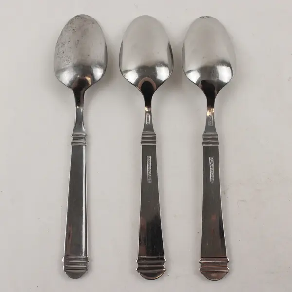 Lot of 3 Pfaltzgraff Hannah Stainless Steel Teaspoons 7"