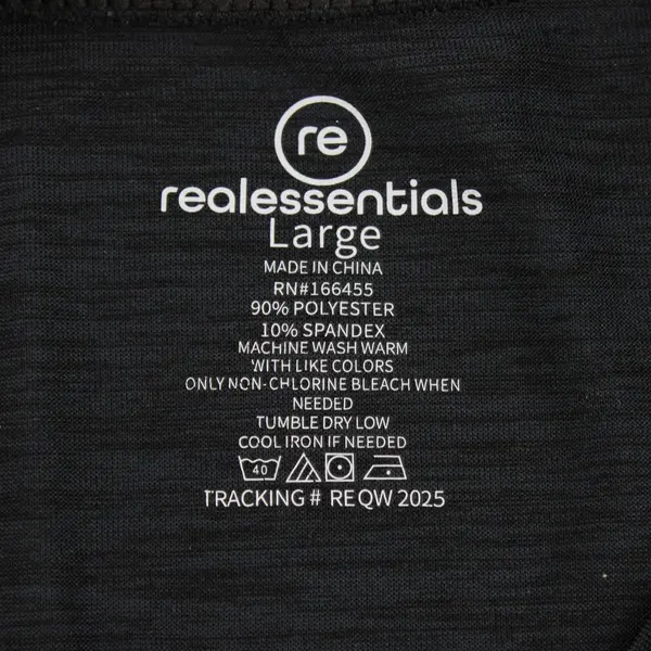 Real Essentials Black Activewear T-Shirt Boys' Size Large