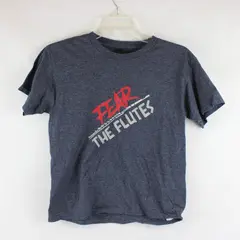 Gildan Fear The Flutes Blue-Gray T-Shirt Youth Large