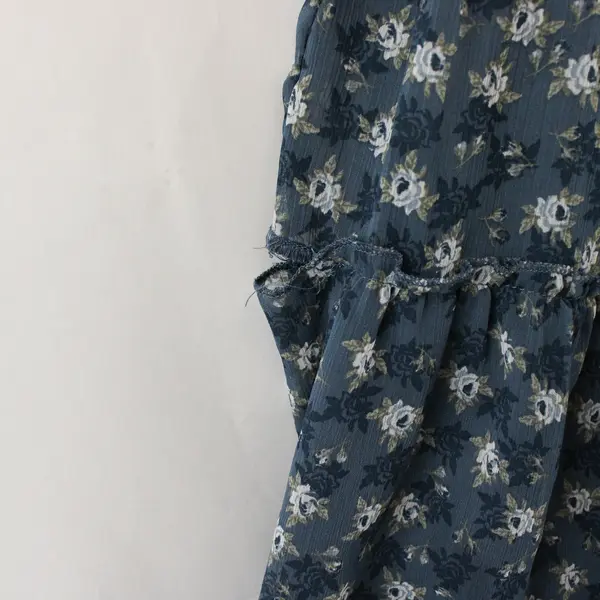 Altar'd State Blue Floral Pattern Short Peasant Dress Women's Small
