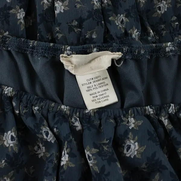 Altar'd State Blue Floral Pattern Short Peasant Dress Women's Small