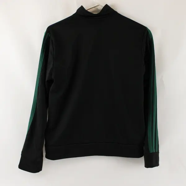 Adidas Black and Green Track Jacket Youth Large 14/16
